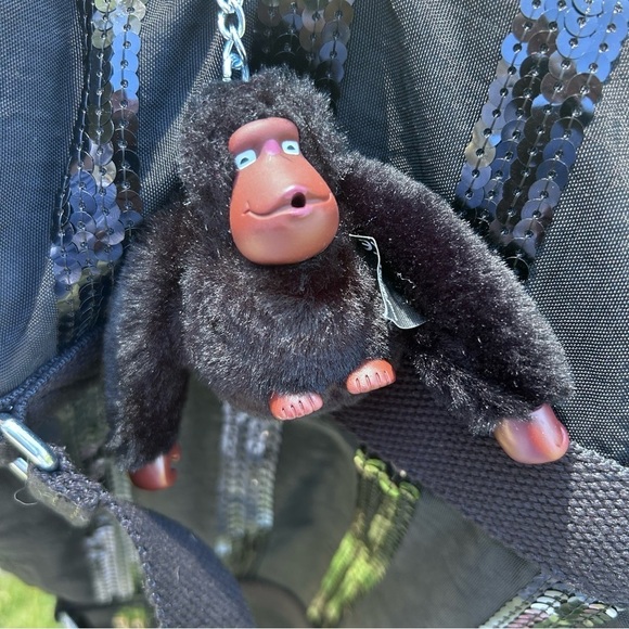 KIPLING Large Shopper Double Handle Shoulder Tote w/ Sven the Gorilla Charm NWOT - Picture 7 of 11